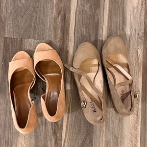 Women's Tan and Beige Shoes